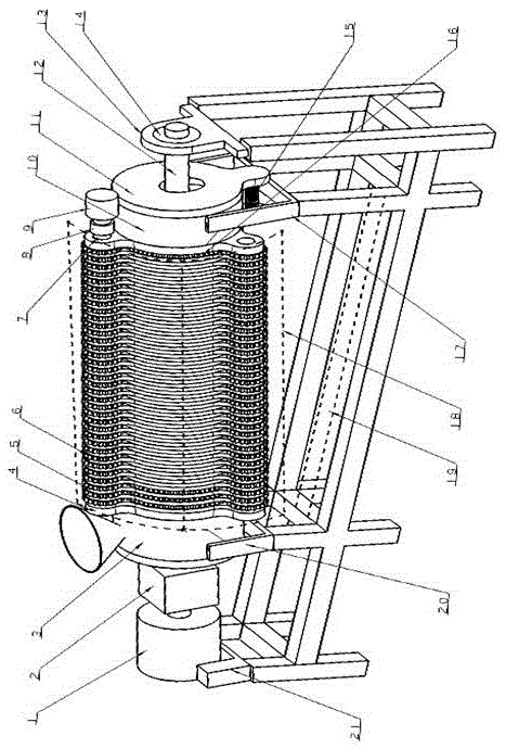 Abrasion-free abrasive disc type solid-liquid separator