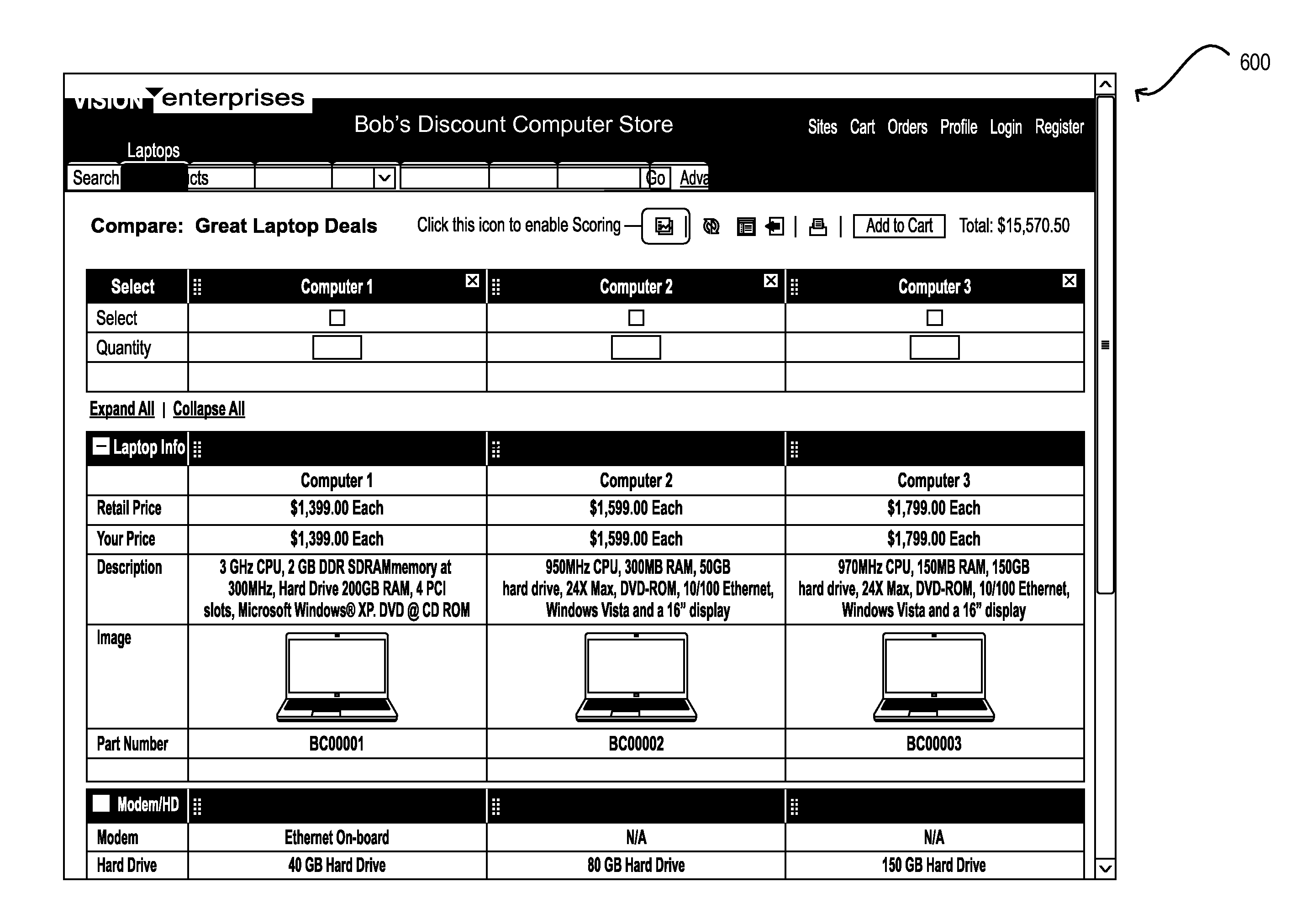 Visual aid to assist making purchase by tracking key product characteristics