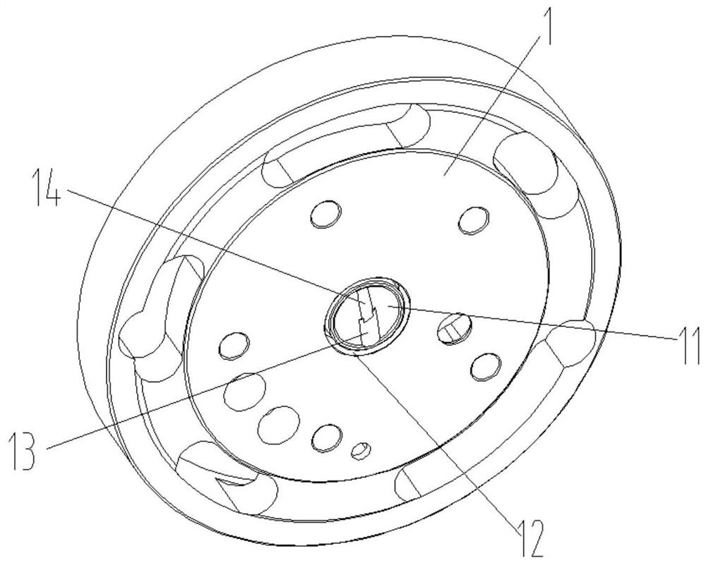 Flange, pump body assembly, rotary compressor and air conditioner