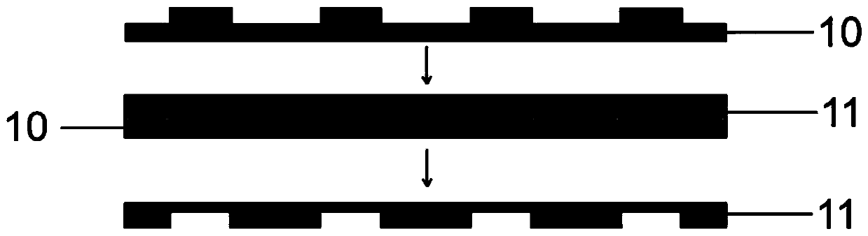 Method for preparing metal nanostructures by self-absorbing nanoimprinting