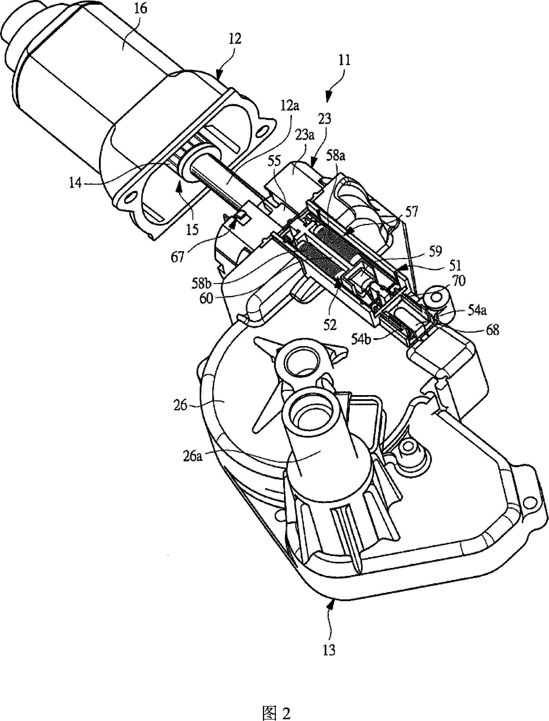 Electric motor with reduction gear mechanism