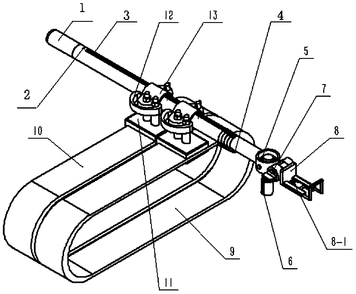 Optical fiber cable long-distance detection auxiliary rod and use method