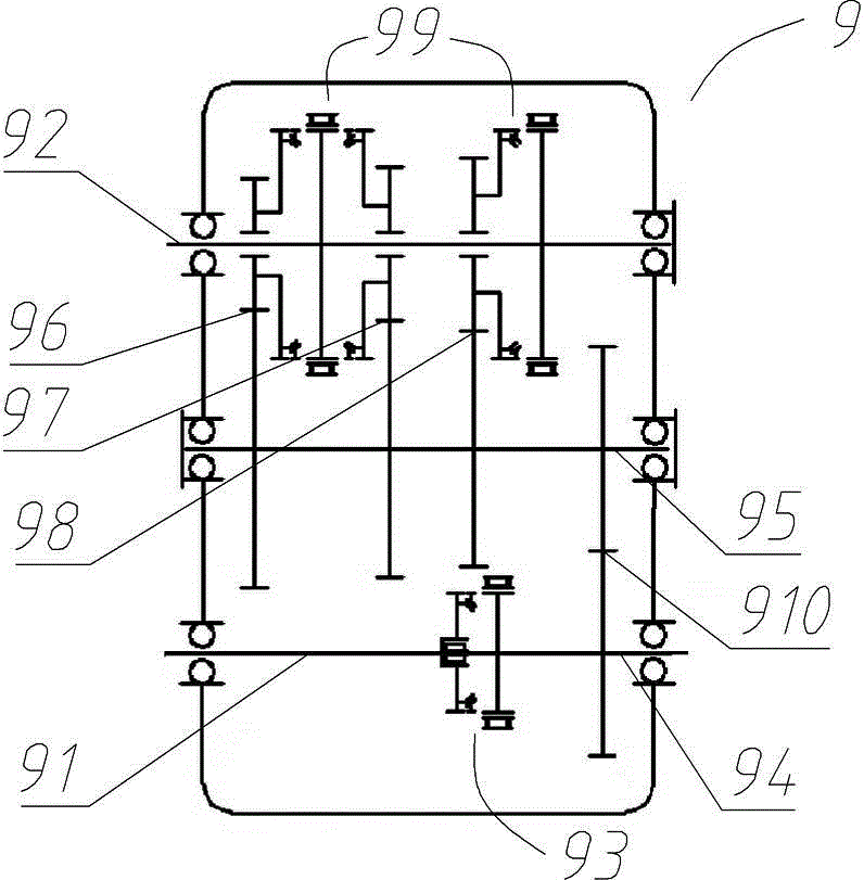 Tandem hybrid drive system and tractor using the same