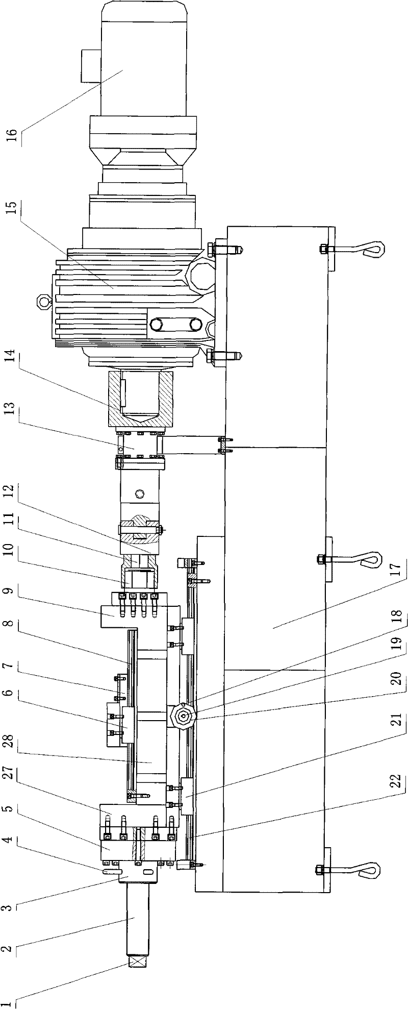 A large-scale bolt torque testing equipment