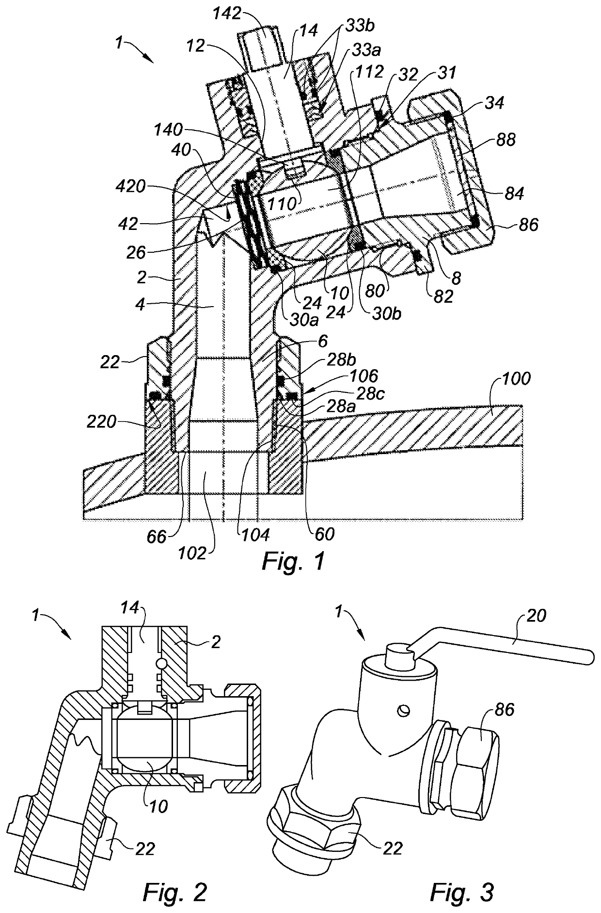 Valve for uranium hexafluoride storage tank