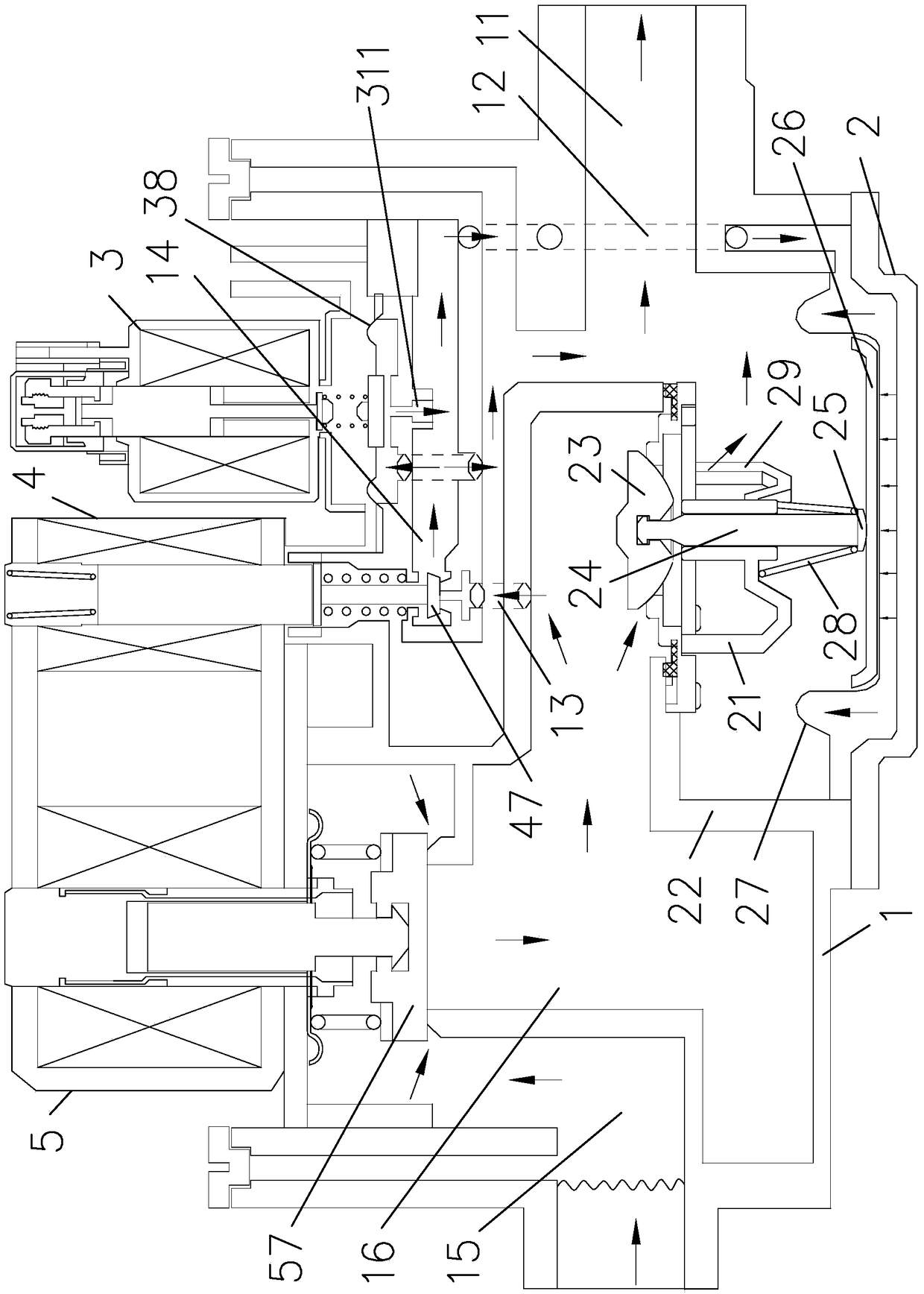 Double-pressure control proportional valve and control method