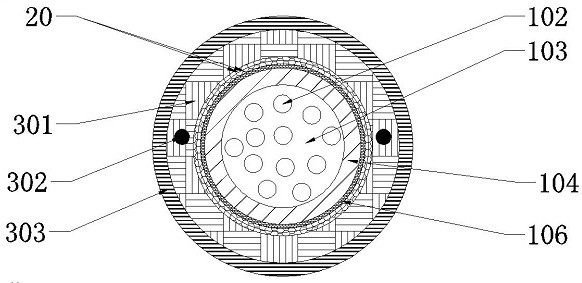 Rat-proof optical cable with braided glass fiber tape