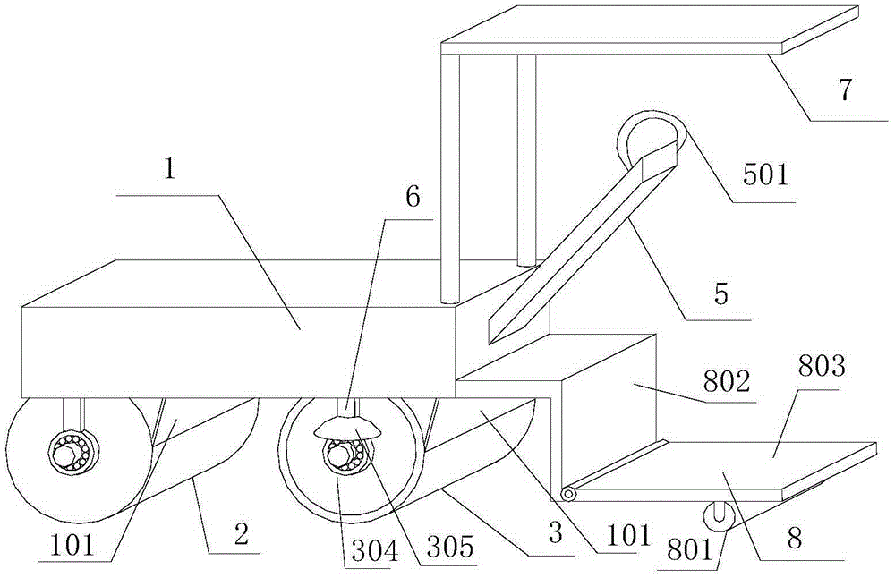 Pedal foldable road roller for constructional engineering