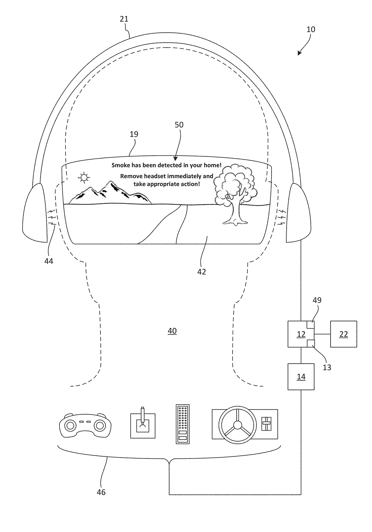 Notification system for virtual reality devices