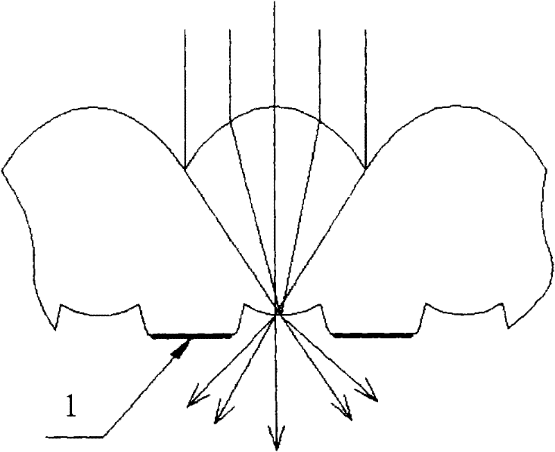 Curved-surface pyramidal micro-lens array and rear projection screen with the lens array