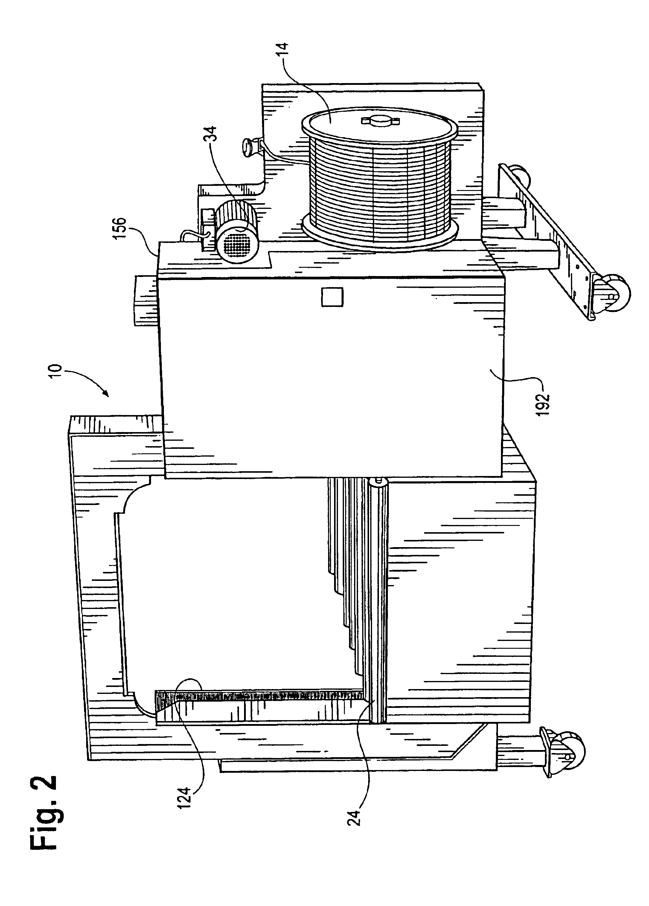 Strapping machine with paddle formed strap path