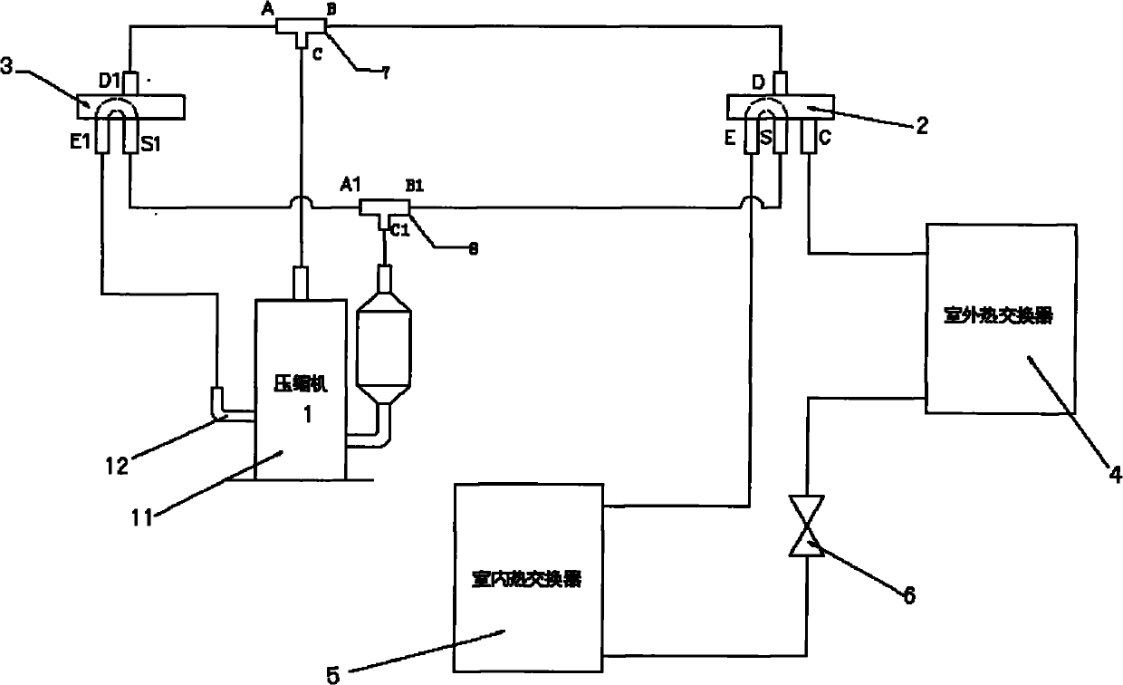 Double-cylinder variable-capacity compressor air conditioning system and control method thereof