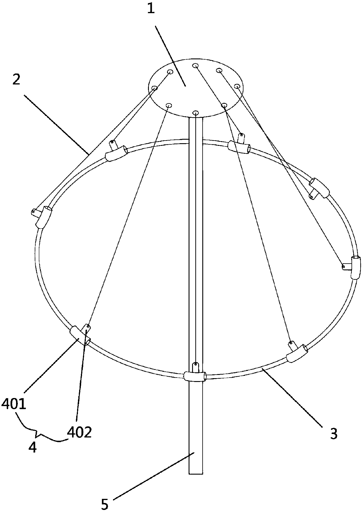 Novel fruit tree anti-freezing support device made of magnesite material