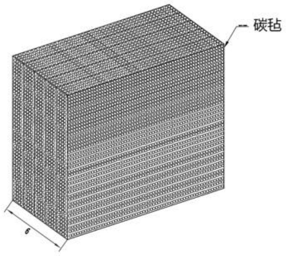 Carbon felt with pouring sealant, electrode comprising carbon felt and flow battery pile