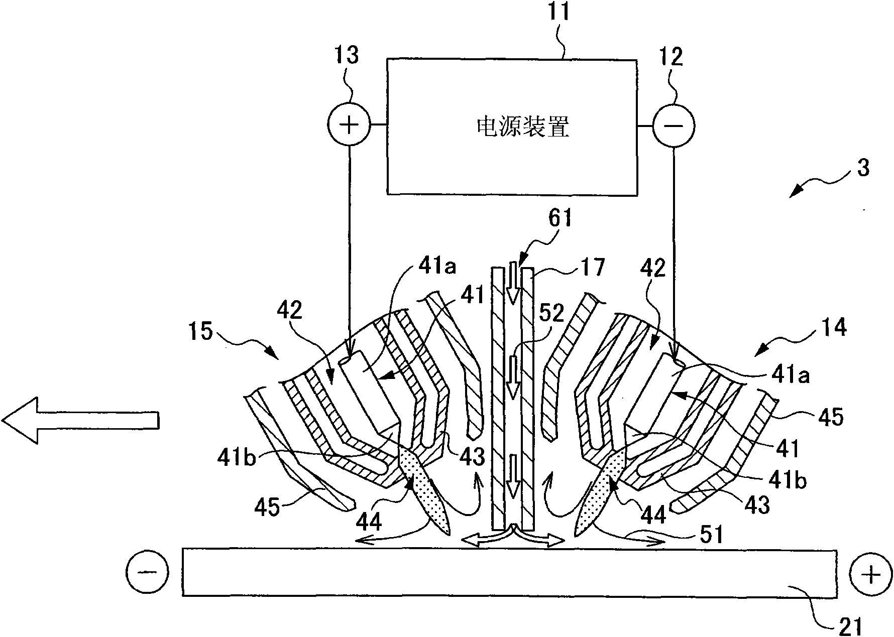 Two-electrode arc welding device and two-electrode arc welding method