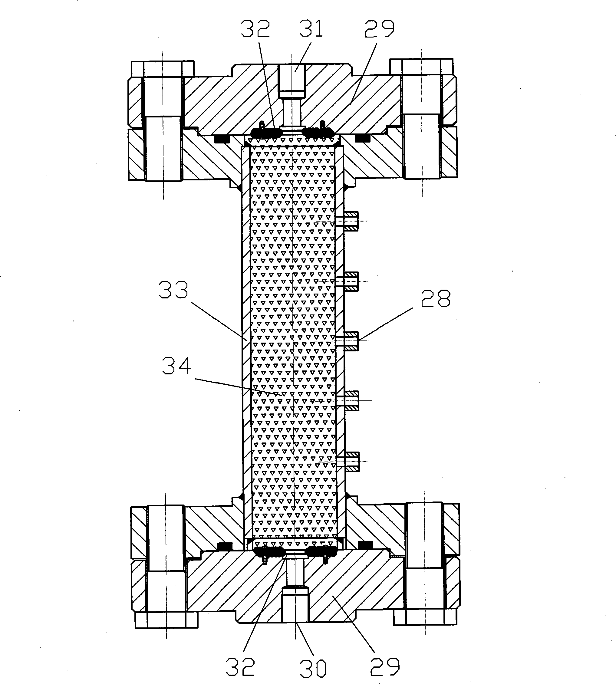 Detection device for synthesizing and decomposing gas hydrate