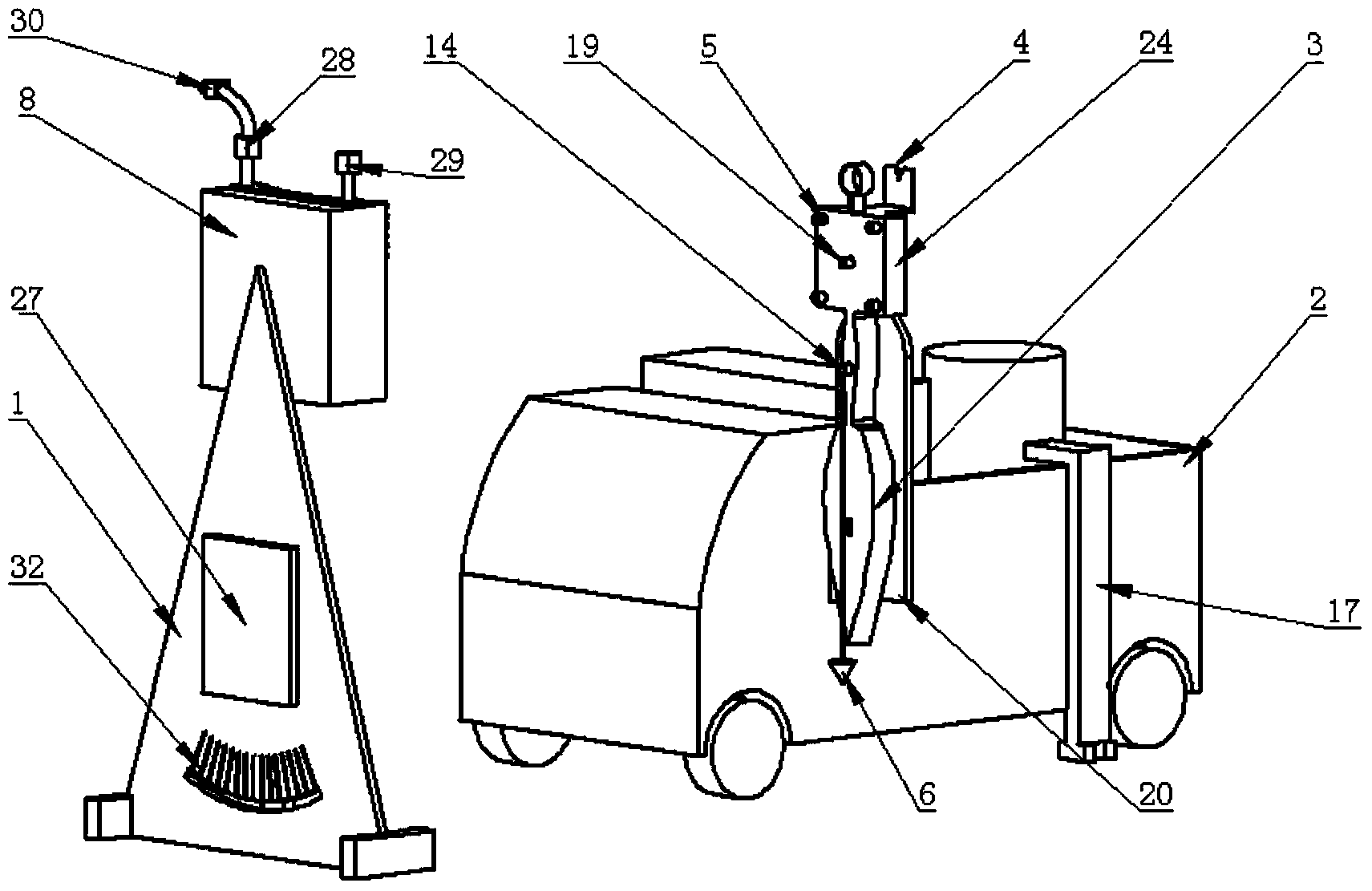 Intelligent marking-out system for traffic marker line