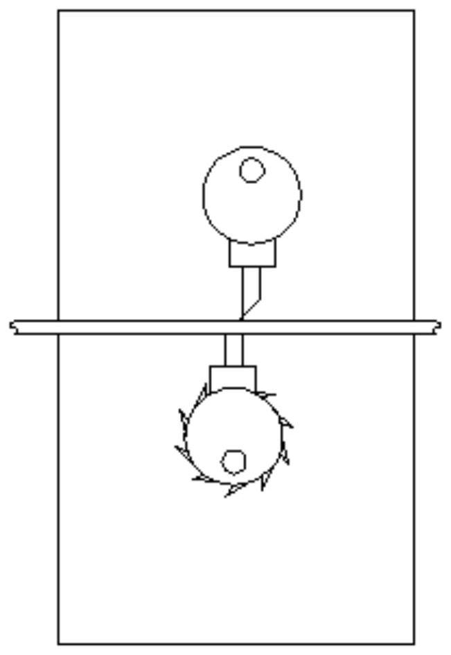 A device for stopping and variable-speed double-sided welding of packaging bags based on the principle of leverage