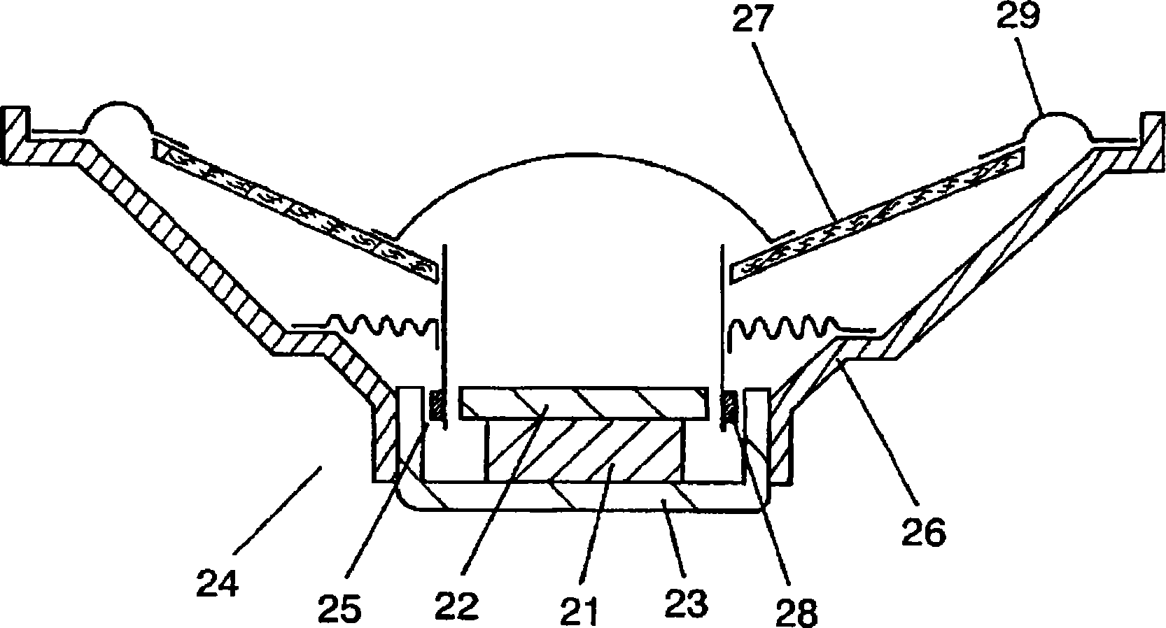 Speaker, speaker-use diaphragm, dust cap, production methods and production devices for them