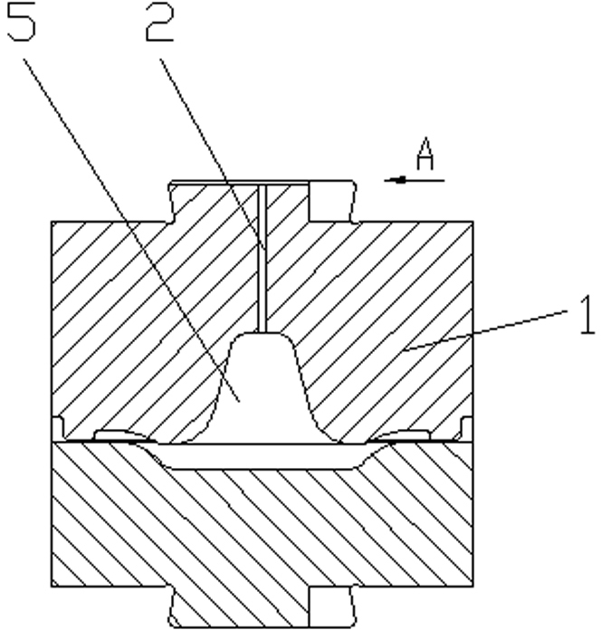 Forging process for producing mushroom-shaped flange on die forging hammer