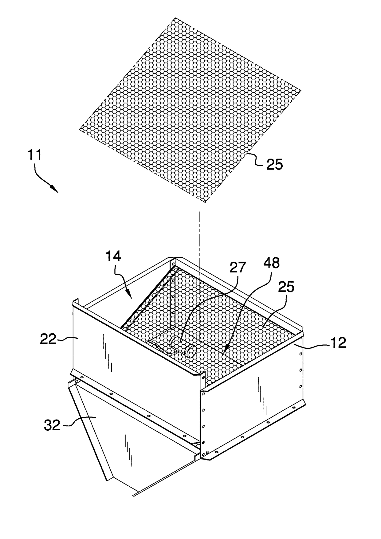 White cap removal unit for a grain cleaner