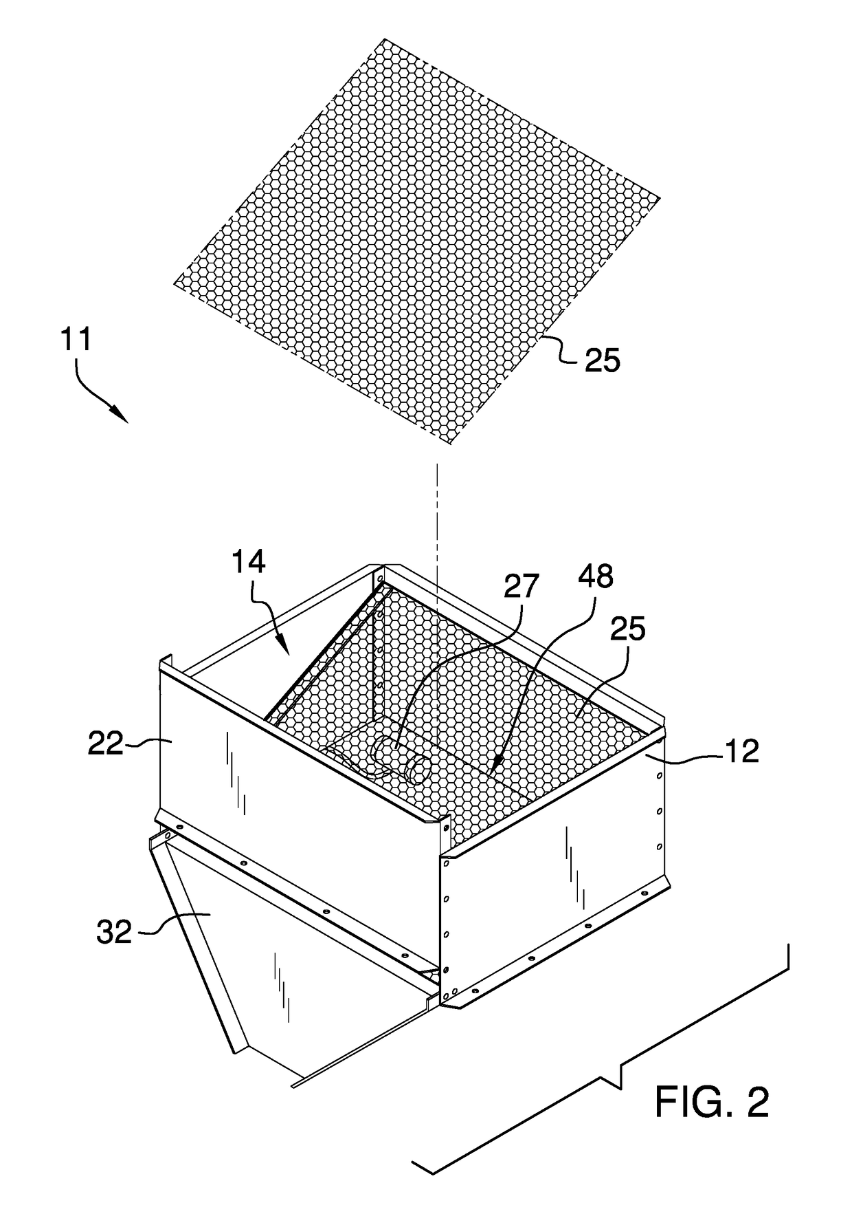 White cap removal unit for a grain cleaner