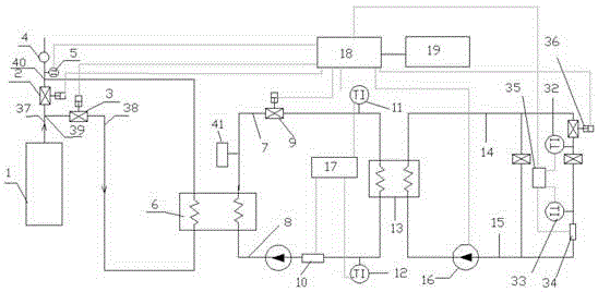 Kiln residual heat system capable of automatically controlling auxiliary heating equipment to be started