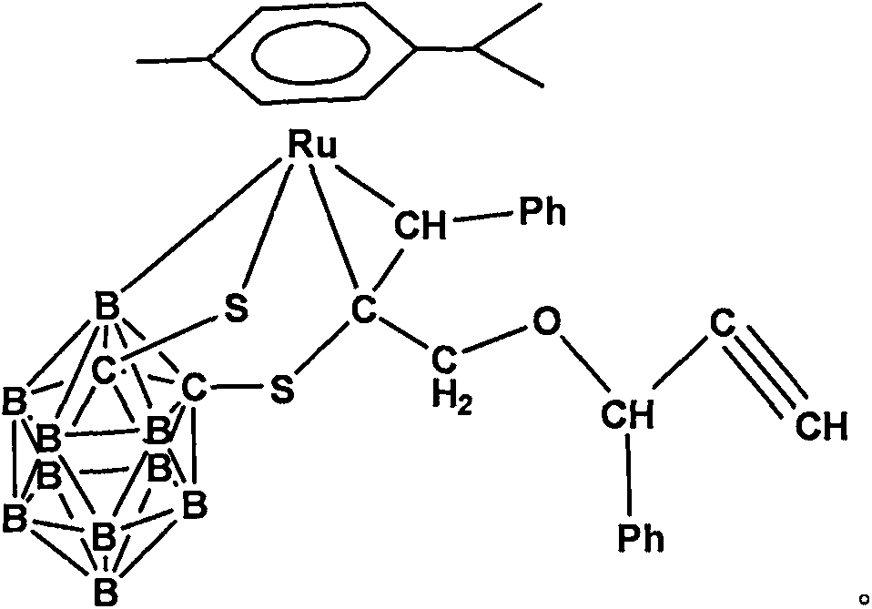 Ruthenium complex of semi-sandwich structure and preparation method thereof