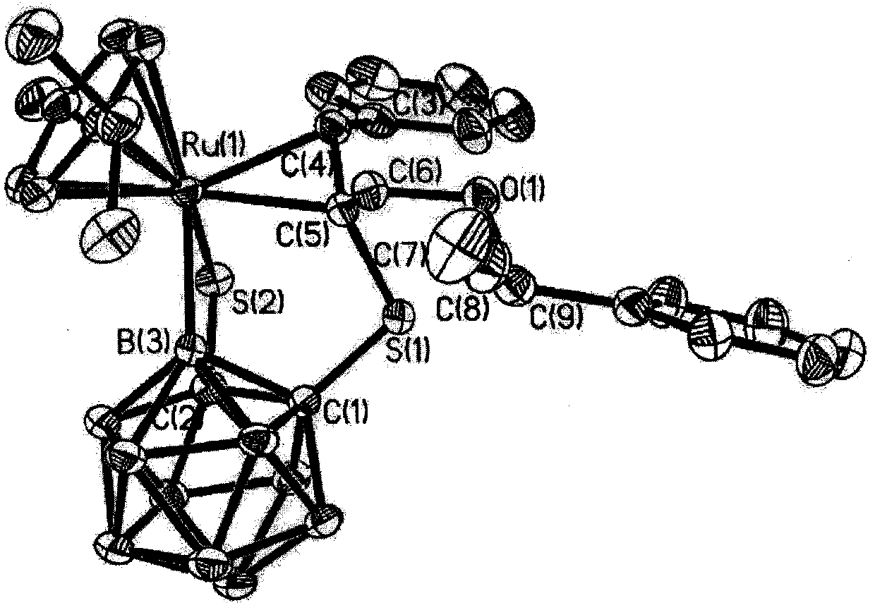 Ruthenium complex of semi-sandwich structure and preparation method thereof