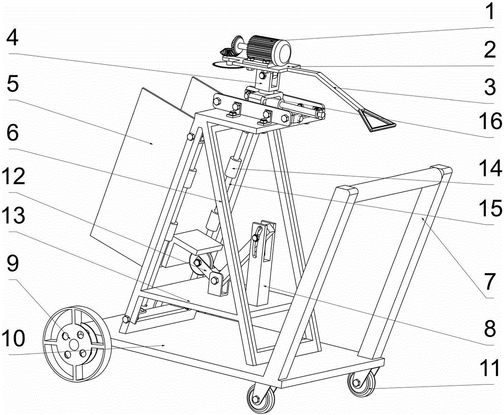 Lever lifting type banana harvesting device