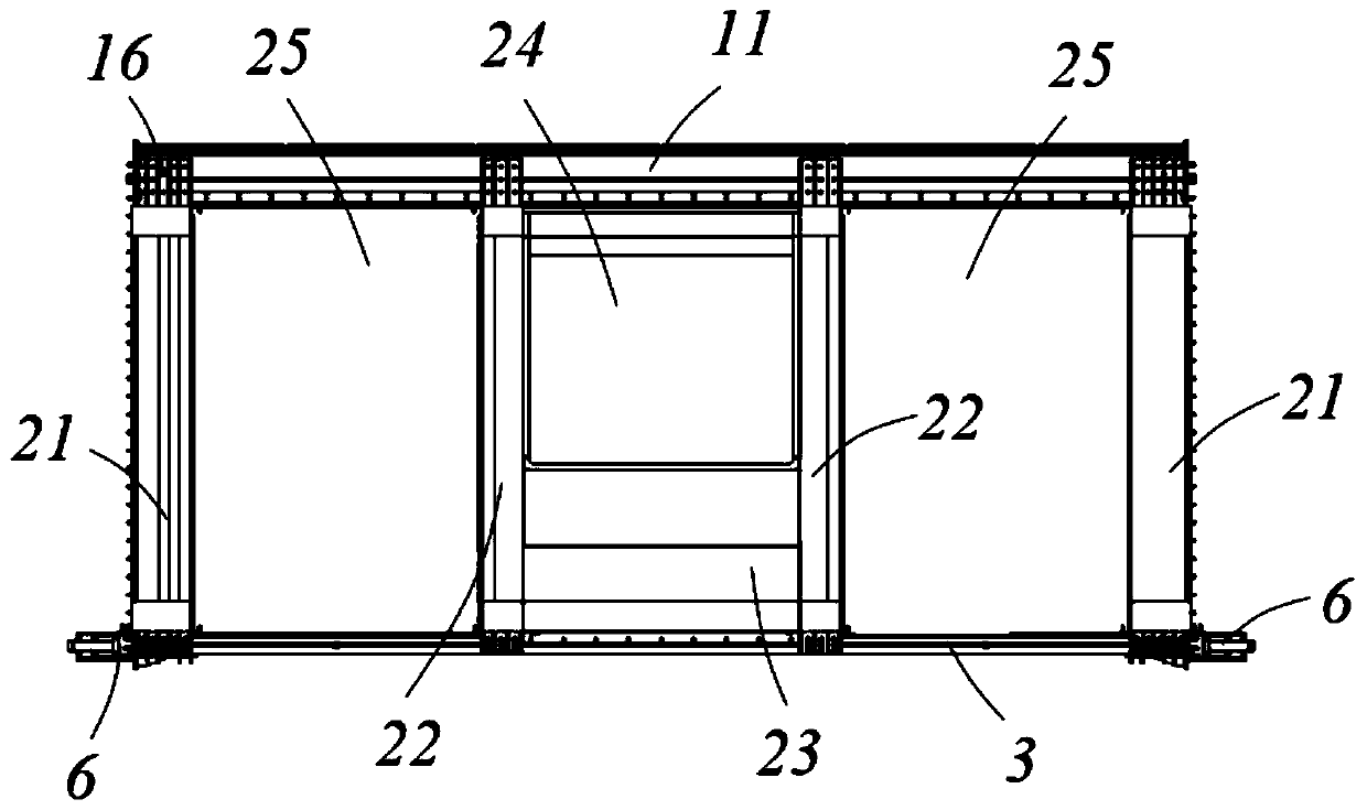 Floating car body of low-floor tramcar