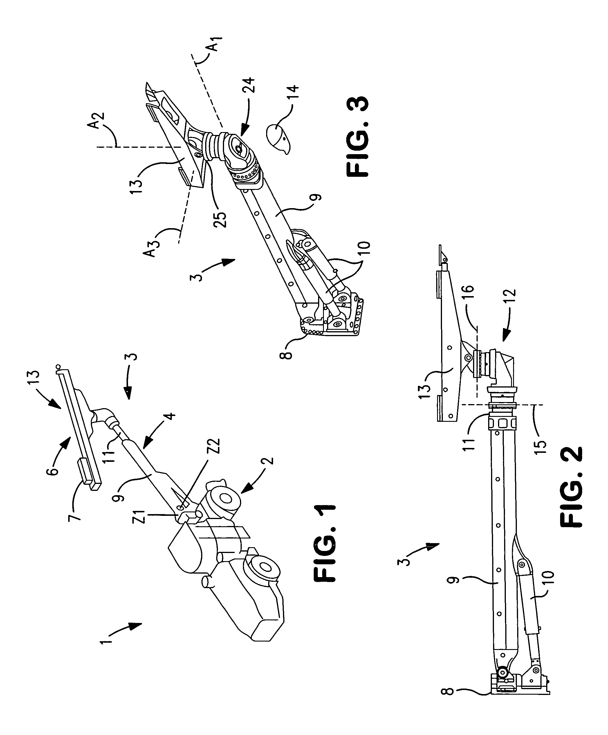 Rotation device for a boom of a mining or constructions work rig, rig and boom