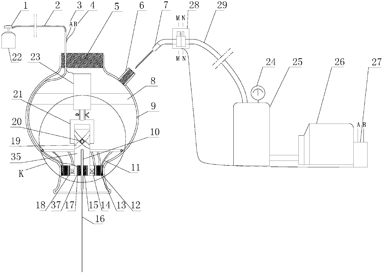 Comprehensive treatment device integrating acupuncture, moxa-moxibustion, medicinal moxibustion, cupping and massage and use method