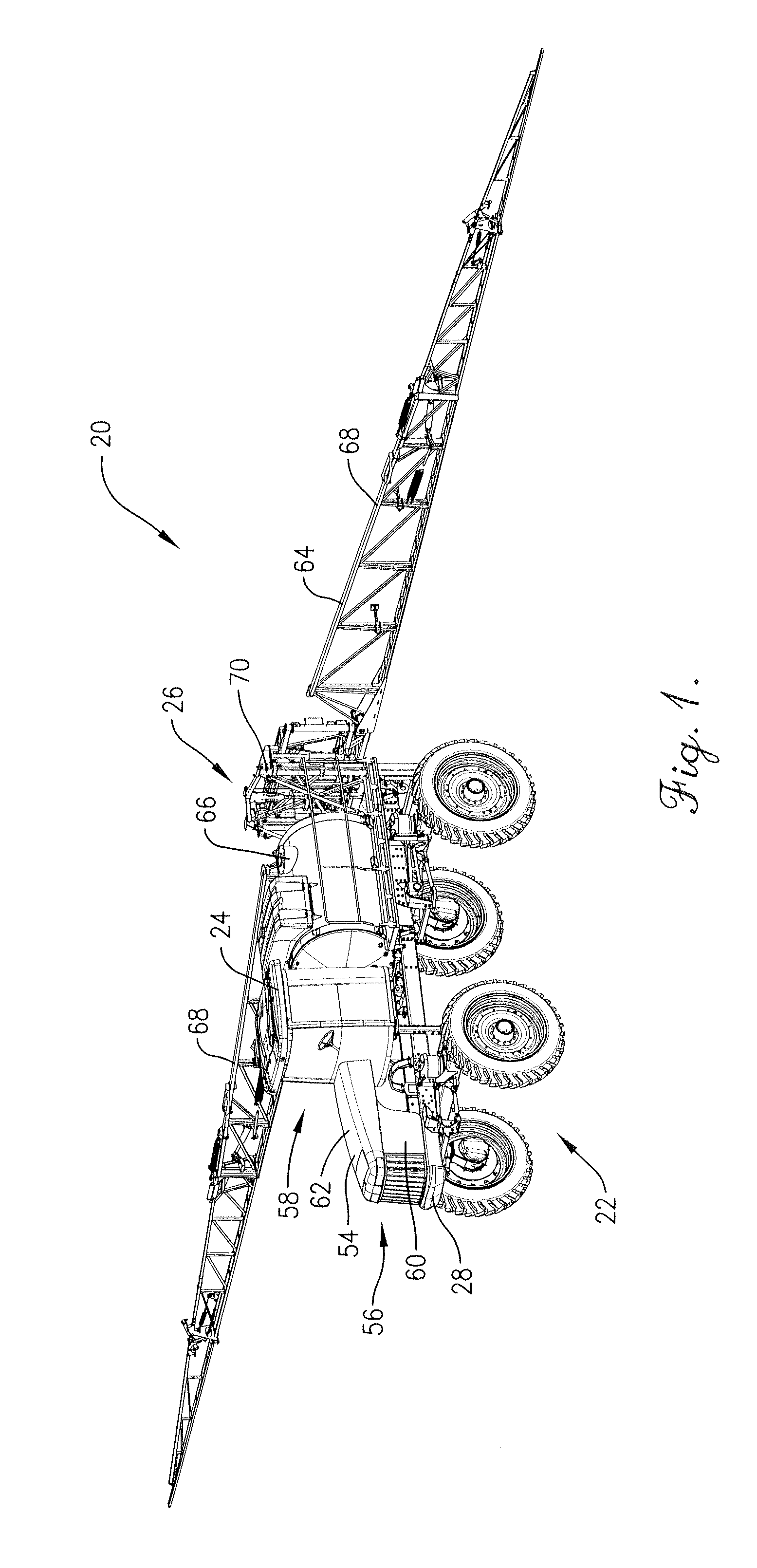 Adjustable height device for high clearance vehicle