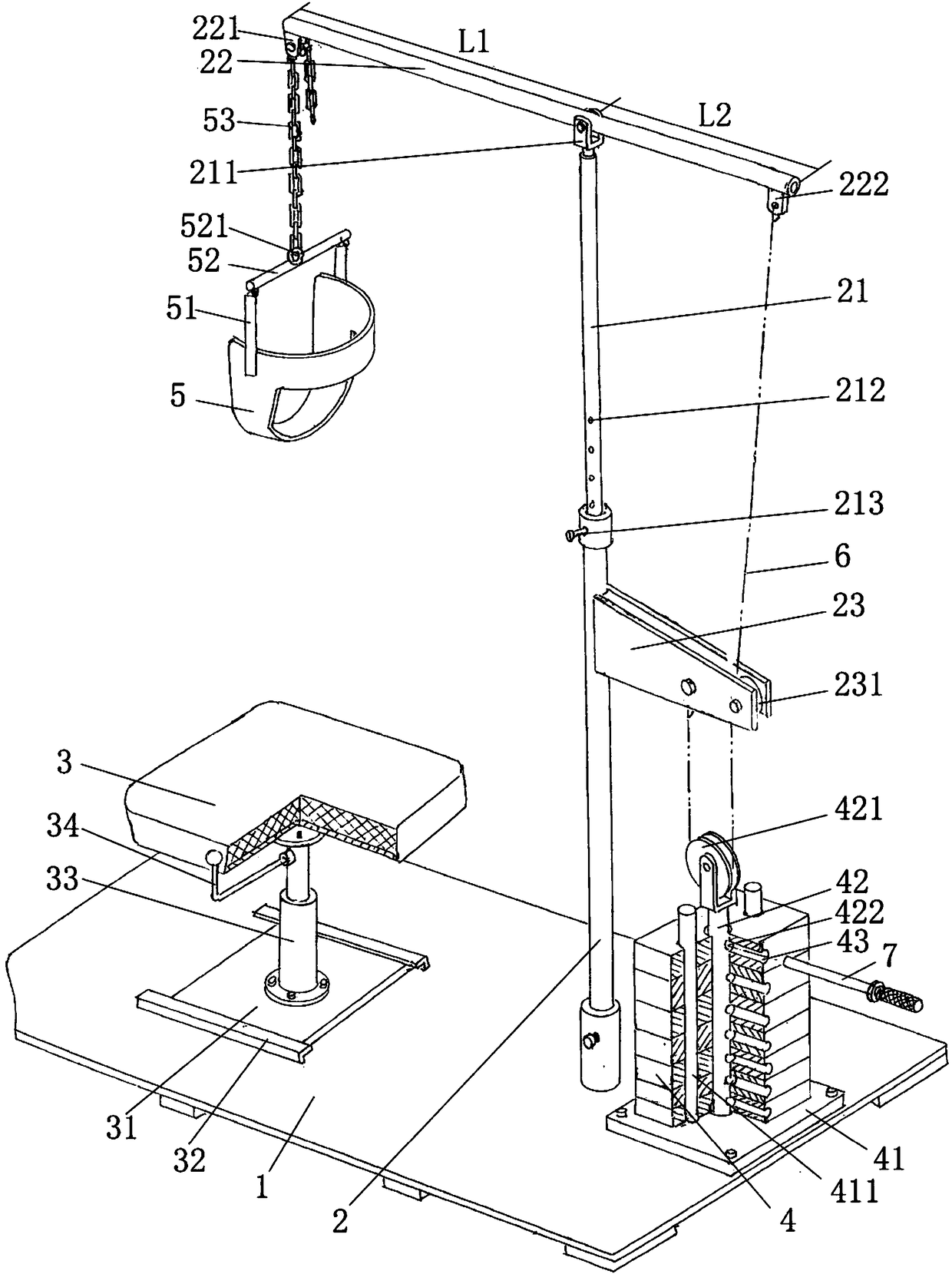 Cervical vertebra rehabilitation physiotherapy device