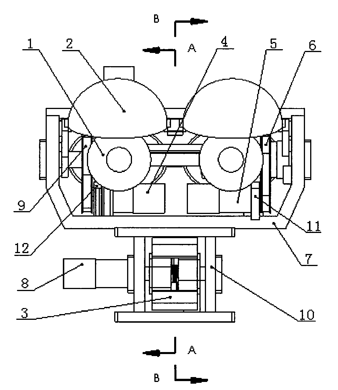 Double-faced robot head device