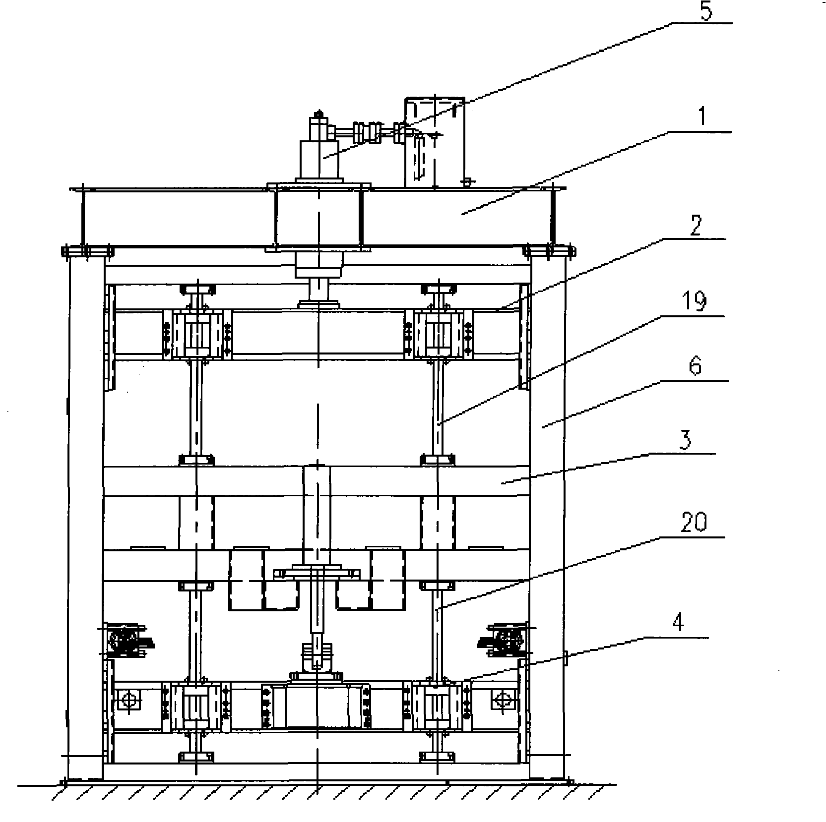 Double-sided opposite pressing interior trim molding hydraulic press