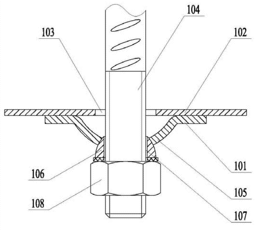 Anti-self-locking anchor-bolt support plate