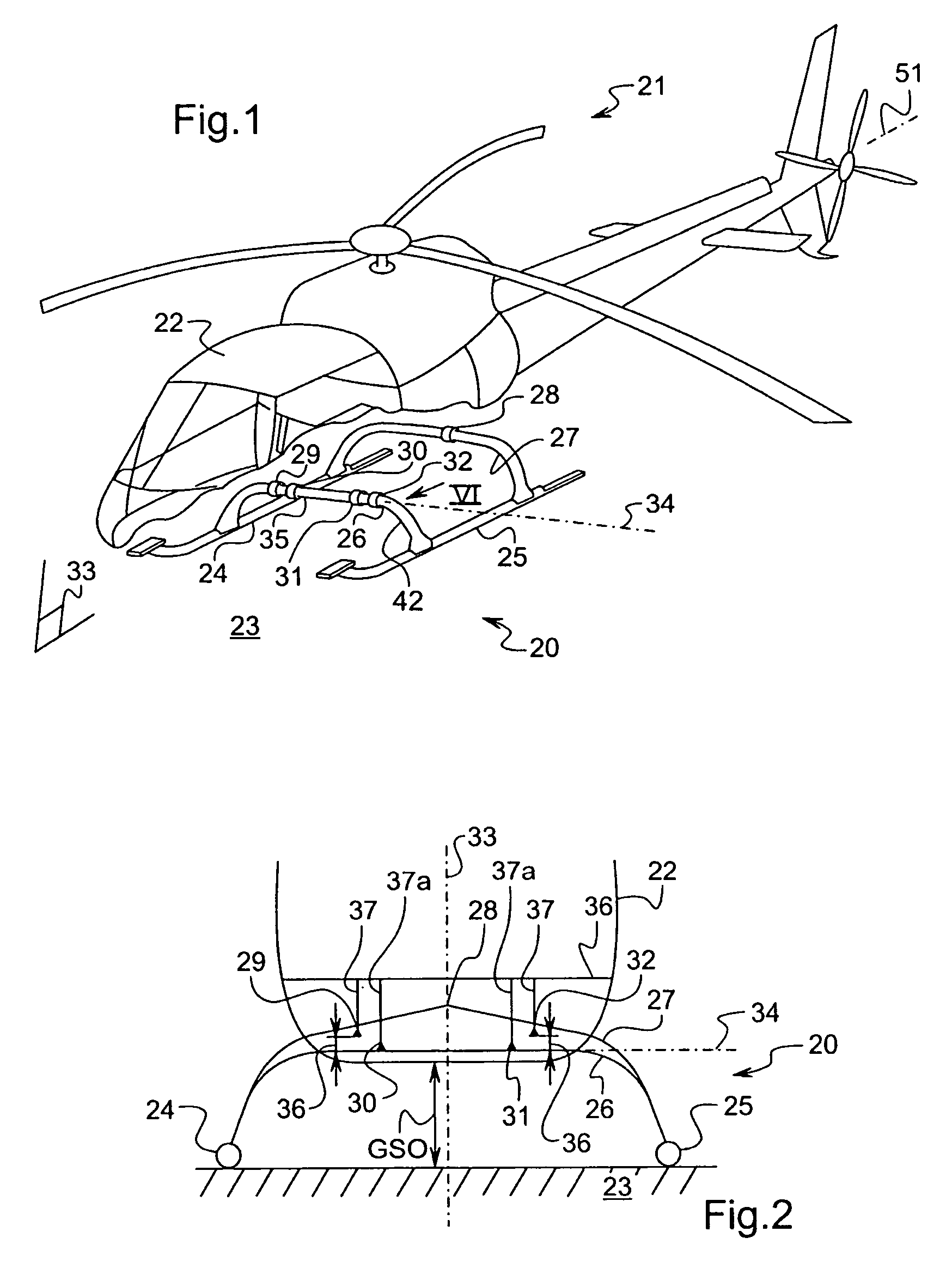 Rotorcraft skid undercarriage and a rotorcraft including such an undercarriage