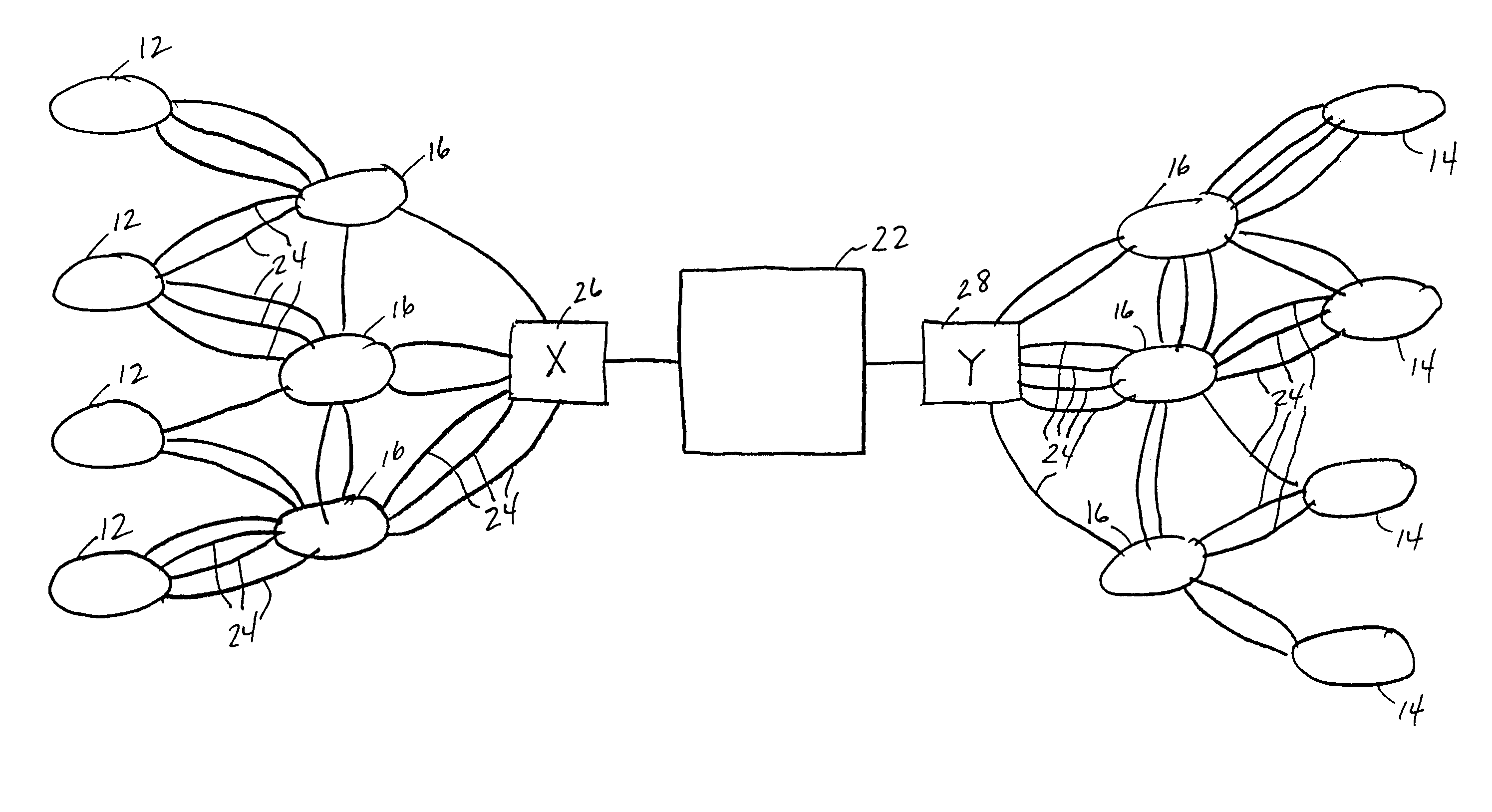 Apparatus and method for forwarding data on multiple label-switched data paths