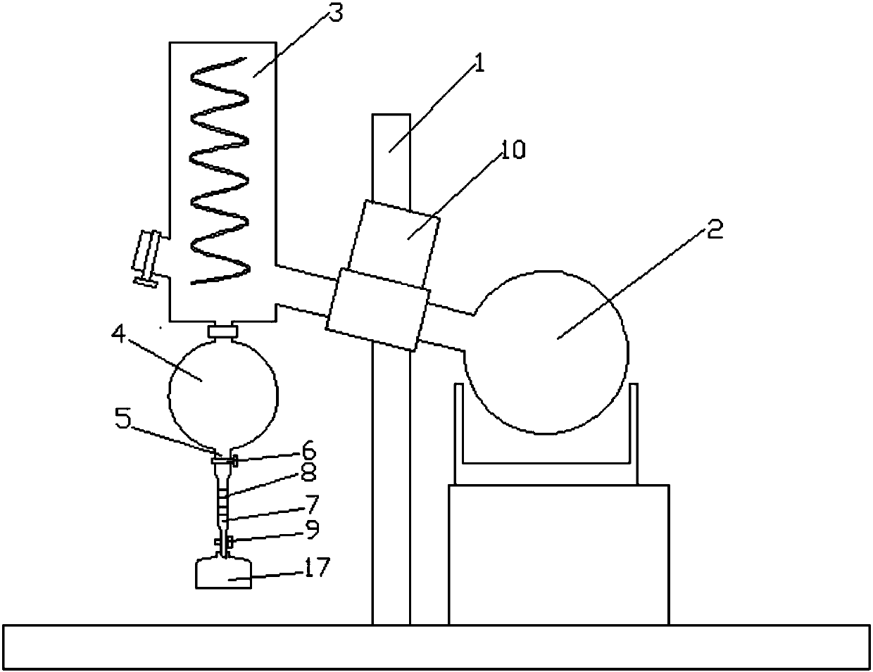 Rotary evaporator capable of accurately achieving fraction quantification