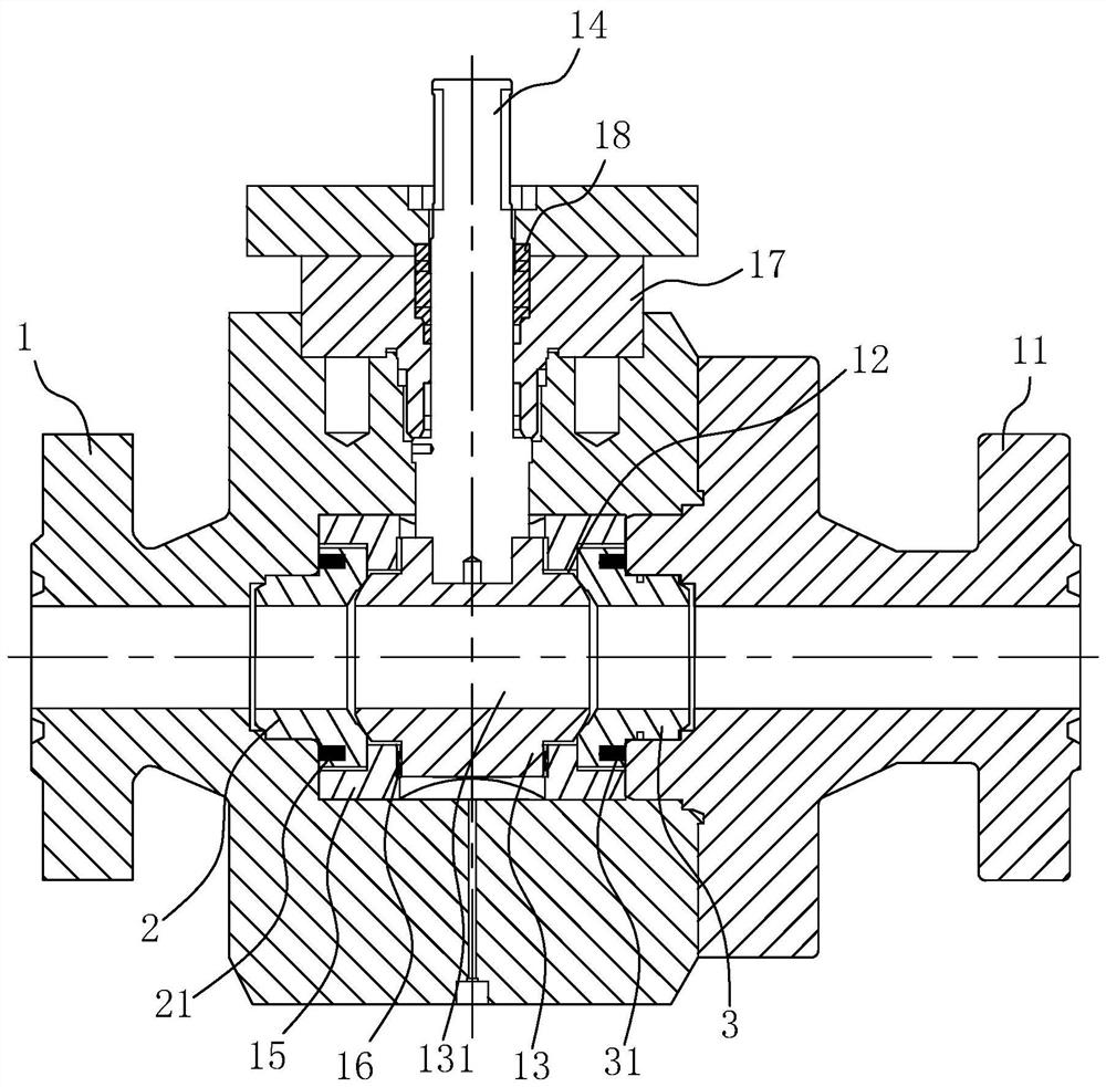 Pilot middle cavity balance pressure-type ultrahigh pressure ball valve for oil and gas production equipment