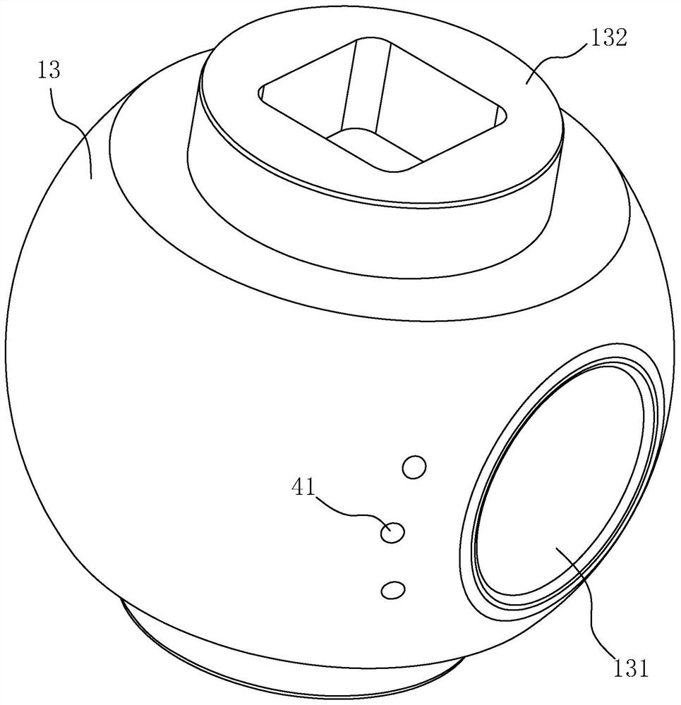 Pilot middle cavity balance pressure-type ultrahigh pressure ball valve for oil and gas production equipment