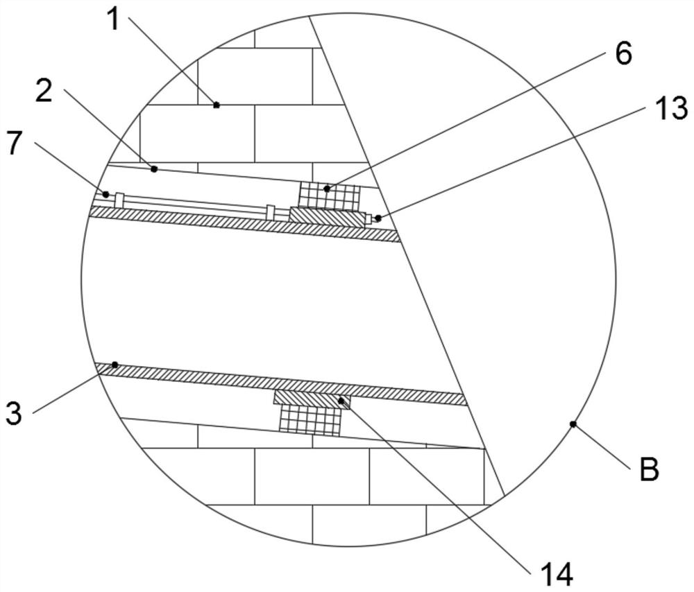 Structure of anti-blocking drainage facility of retaining wall