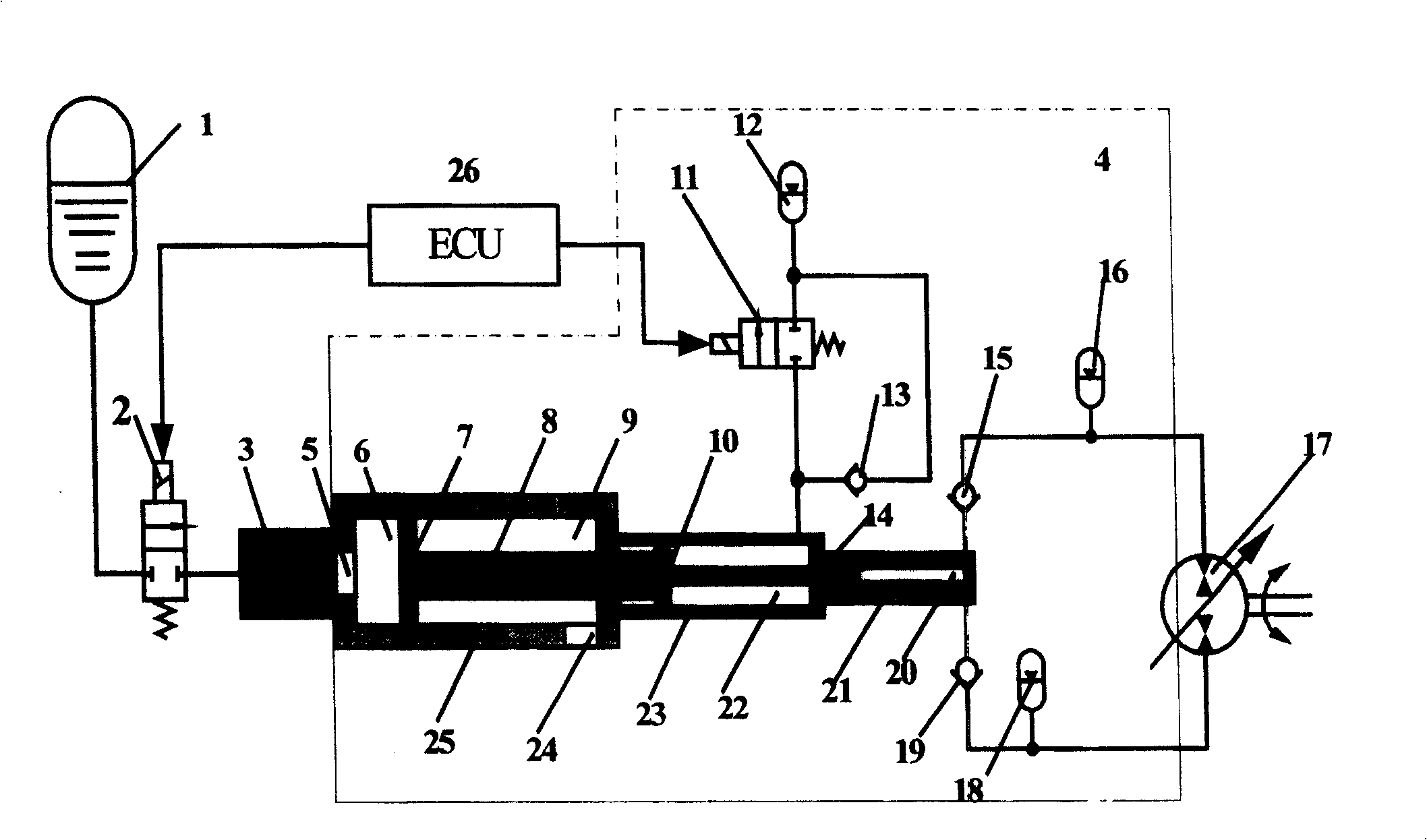 Single piston monopropellant hydraulic free piston engine