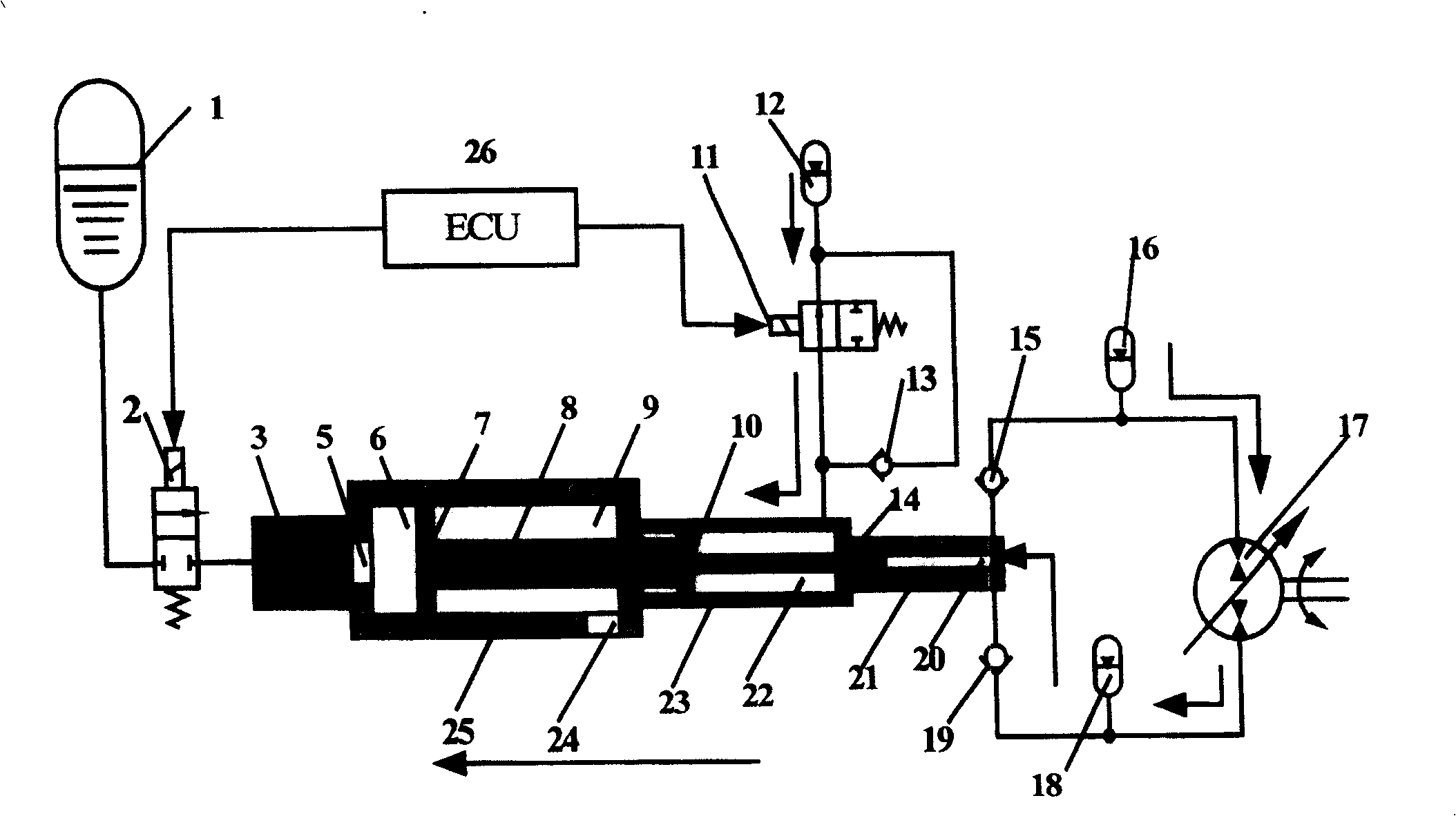 Single piston monopropellant hydraulic free piston engine