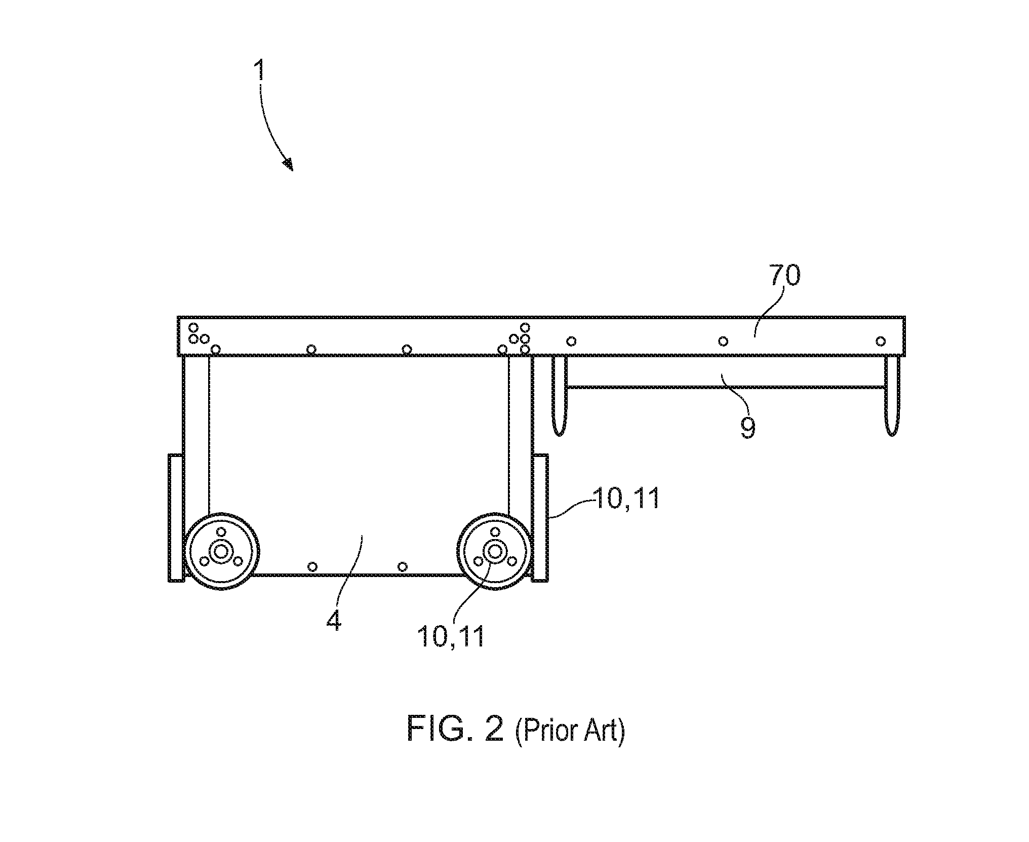 Robot for transporting storage bins