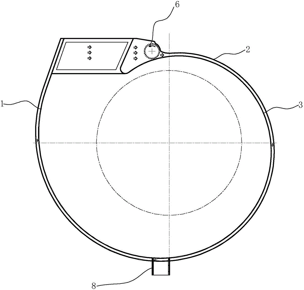 Centrifugal fan volute for smoke ventilator