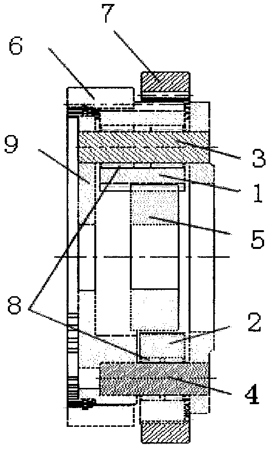 Composite planet row structure adapting to high-rotation-speed working condition