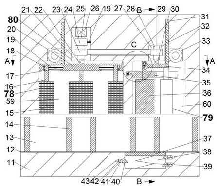 Subsequent sand removal inspection device for cast pipe fitting